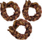 hotspot pets Braided Bully Stick Rings for Dogs - Premium All Natural Long Twisted Beef Pizzle Chew Treats