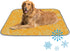 imiBBWQu Dog Cooling Mat Orange Raster Floral Water Cooling Mat for Cat Washable