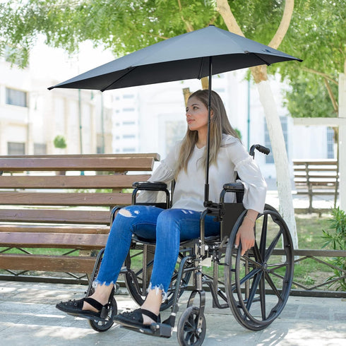 G4Free UPF 50+ Adjustable Beach Umbrella XL with Universal Clamp for Chair, Stroller, Golf Cart, Patio