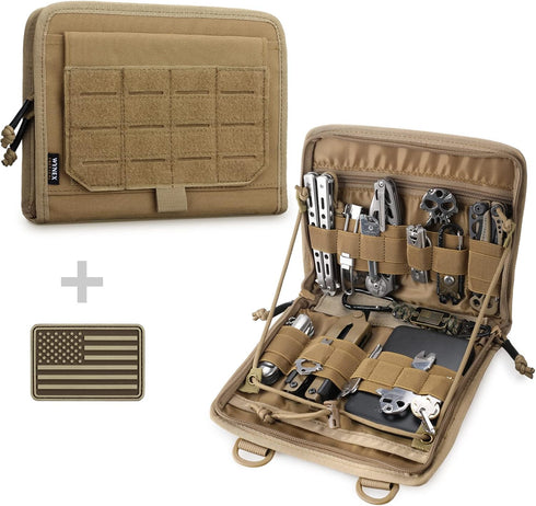 WYNEX Tactical Folding Admin Pouch, Molle Tool Bag of Laser-Cut Design, Utility