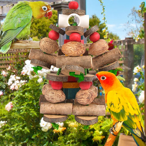 Kyouki Large Parrot Toy, Bird Toys for Cockatoos,Macaws, African Grey, Amazon Parrots,Conures, Lovebirds, Multicolored