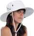 Foldable Bucket Hats with String, Wide-Brim Hiking Fishing UV Sun Protection Floppy Sun Hat