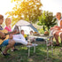 Sportneer Portable Folding Camping Table, Adjustable Height, 23.6" L x 15.7" W, with Mesh Layer for Outdoor Use