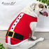 Parisian Pet Dog T-Shirt, Embroidered Santa Outfit, Cotton Christmas Dog Shirt, Large, Machine Washable
