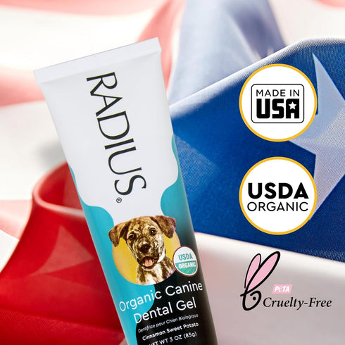RADIUS USDA Organic Canine Pet Toothpaste 2 Units, 3 oz | Non Toxic Toothpaste for Dogs, Prevent Tartar and Plaque