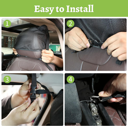 Dog Car Net Barrier for SUVs, Pet Barrier with Adjustable Rope and Storage Bag, Dog Fence Barrier for Car Front Seats