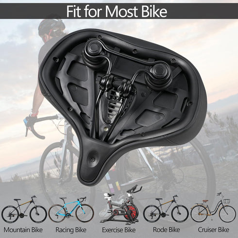 HaureiGi Bike Seat, Bicycle Seat for Men Women,Compatible with Peloton, Spin Bike, Road or Exercise Bikes,Comfort Seat