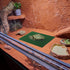 GANAZONO Fish Tank Artificial Grass Turf for Turtle Basking Platform, Reptile Supplies, Dark Green