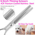 Set, 4CR 5 GEMEK Dog Grooming Scissors Stainless Steel Safety Round Tip Pet Professional Grooming Tool Pieces Kit