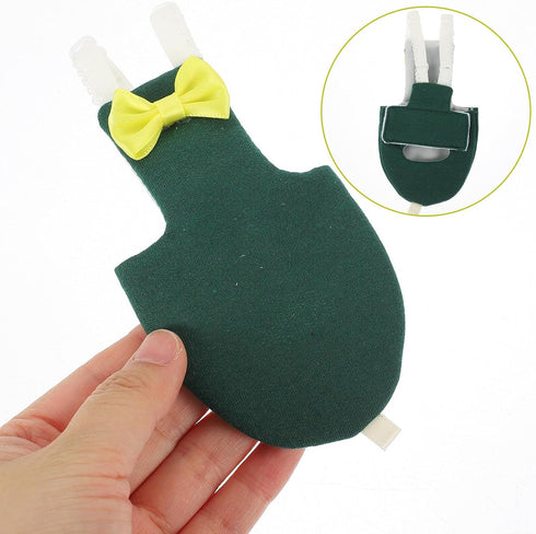 2XL Reusable Bird Diaper Flight Suit for Parakeets and Cockatiels Outdoor Bird Clothing with Padding Dark Green Parrot