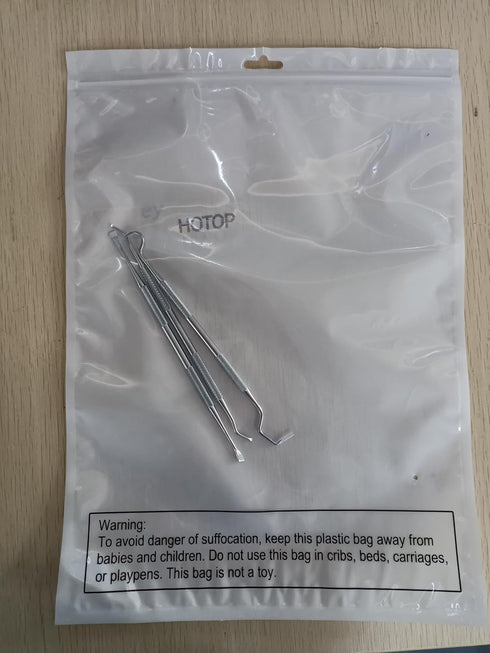 Hotop 3 Pieces Dog Dental Tooth Scaler and Scraper, Stainless Double Headed Tool for Pet Teeth Cleaning