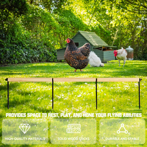 44.88 Chicken Toys,Extra Long Chicken Perch Toys,Woodern Chickens Roosts and Perches Stand Training Perch for Poultry