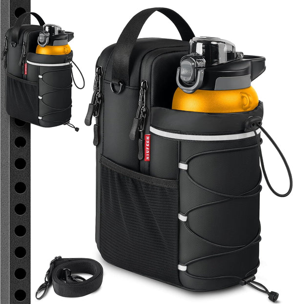 Magnetic Gym Bags with Water Bottle Holder, 4KG Non-Slip Strong Magnetic Gym