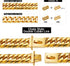 Gold Chain Dog Collar - 16MM 18K Gold Cuban Link with Secure Snap Buckle, Metal Collar for Small Pitbull (16MM, 22")
