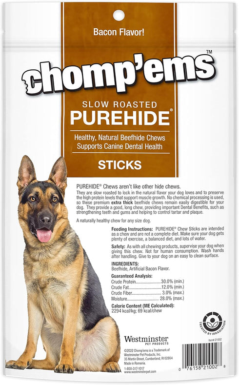 CHOMP 'EMS Ruffin' It 21002 Purehide Dog Chew, 5 oz