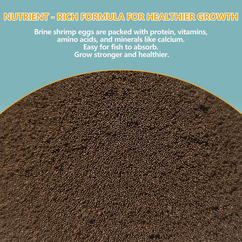 90% 1 OZ Brine Shrimp Eggs Fish Food - Hatch Rate Artemia Cysts Aquatic Foods for Baby Aquarium Fish Freshwater