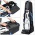 ZEEMO Golf Travel Bag, Full-Open Wheeled Airline-Approved Case for Golf Clubs, Waterproof Cover in Black