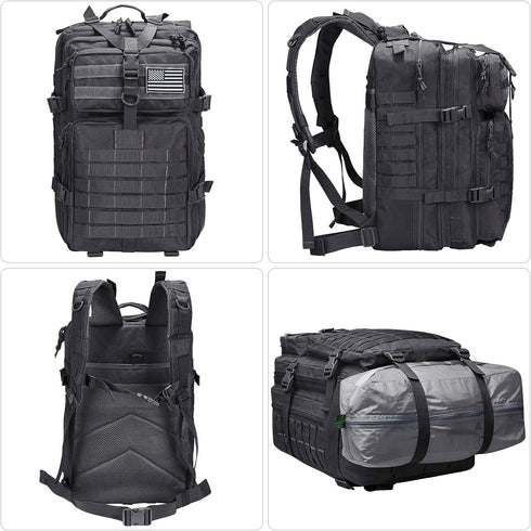 Prospo 40L Military Tactical Shoulder Backpack - Molle Bag Pack for Assault Survival & Fishing Storage