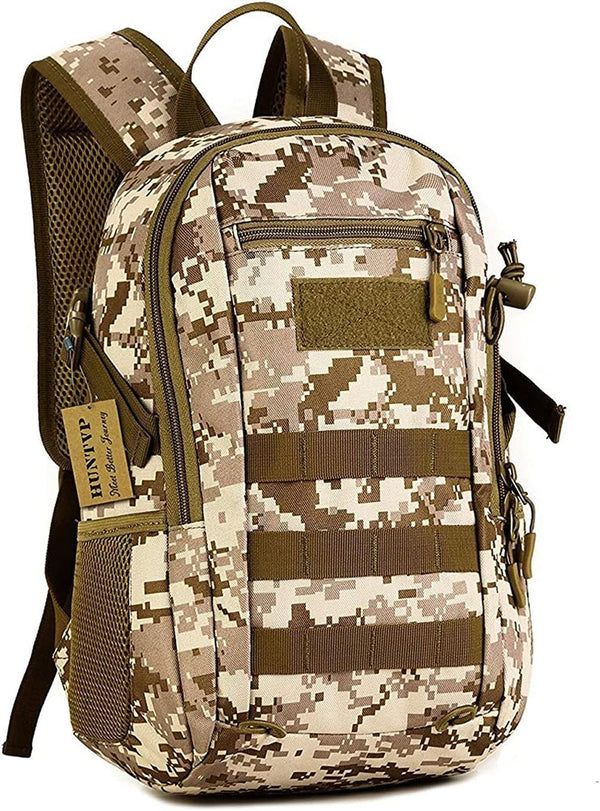 HUNTVP 10L/20L Mini Daypack Military MOLLE Backpack Rucksack for Tactical Assault, Hunting, Camping, Trekking