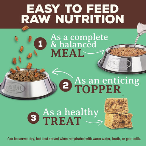 Primal Freeze Dried Dog Food Nuggets, Chicken; Complete Balanced Meal, Topper or Treat; 14 oz