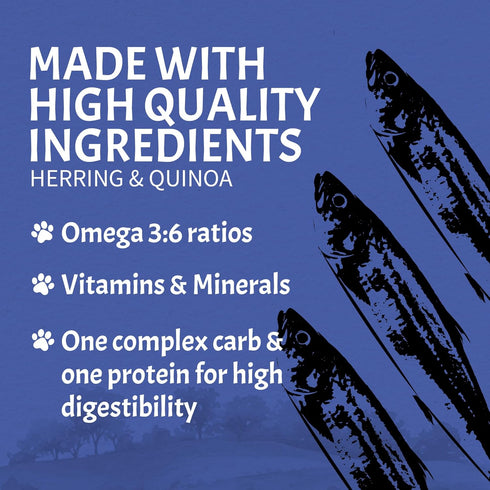 Canine Caviar - Wild Ocean: Herring & Quinoa Alkaline Dry Dog Food, Limited Ingredients, Gluten-Free, 4.4 Pound Bag