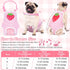 3 Nuanchu Pcs Female Dog Diaper Sanitary Panties with Adjustable Suspender, Washable Reusable Doggie Diapers for Small