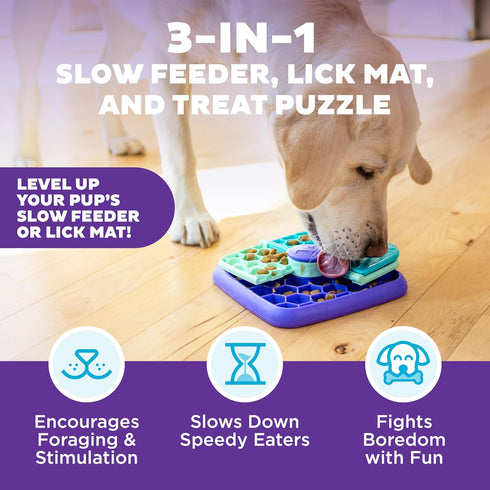 3-in-1 1 7.4 7.4 Outward Hound by Nina Ottosson Lick N Flip Interactive Dog Puzzle Toy, Lick Mat & Slow Feeder Calming