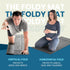 Non-Slip Orthopedic Yoga Mat - Fold-Over Joint Support with Body Alignment Lines - Great for Seniors