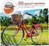 Woven Rattan Bike Basket Front Storage Basket for Pets and Groceries Wicker Design Breathable Comfortable Pet Carrier