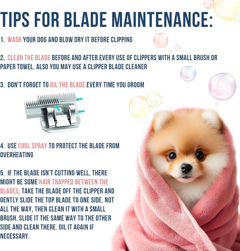 HQRP #5F Blade Dog Grooming Replace A5 Detachable Clipper Blades for Dog Grooming Compatible with Andis/Oster/Wahl