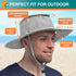 SUN CUBE Wide Brim UV Sun Hat for Men Women, Safari Hiking Boonie Hat, Sun Protection