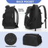 Swim Backpack with Separate Shoe Space, Swim Gear Bag for Swimming Pool and Beach, Black Sports Backpack