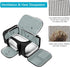 TSA Approved Pet Carrier - Soft Dog Carrier for Small Medium Cats and Dogs, 4 Mesh Windows, 3 Entrances, Black