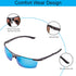 POLARS DESIGN Square Polarized Sunglasses - UV Protection Rectangular Classic Shades for Women Men