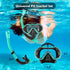 Snorkeling Gear Set - Anti-Fog Mask, 3-Piece Dry Top Snorkel with Panoramic View, Food Grade Silicone