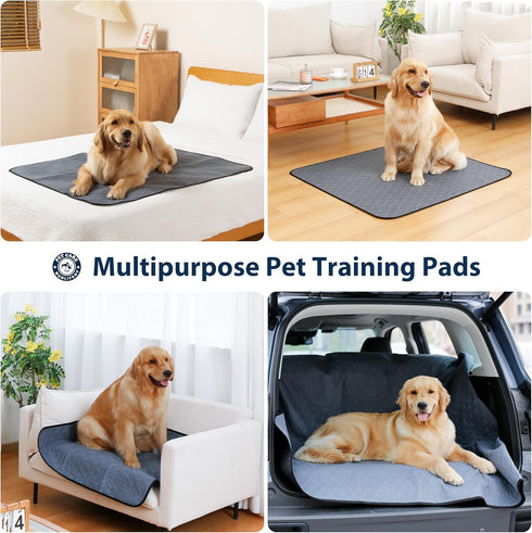 34x36 3 Pack, Washable Pee Pads for Dogs, Reusable Puppy Pads with Fast Absorbent, Waterproof Reusable Pee Pads