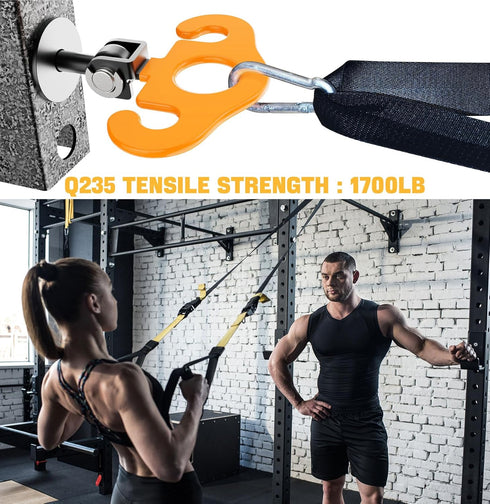 HOOJAKU Power Rack Attachments, Hooks for Squat Rack, Resistance Band Heavy Duty, Versatile Gym Equipment Attachments