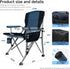 400 LBS, Folding Camping Chair with Cup Holder and Storage Bag, Heavy Duty Support Oversized Collapsible Portable