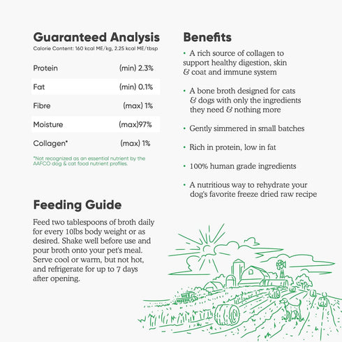 Open Farm Bone Broth Food Topper for Dogs and Cats, 12oz, with Responsibly Sourced Meat and Superfoods