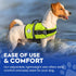 Paws Aboard Dog Life Jacket - Adjustable, Reflective, Comfortable Swim Vest for Dogs, XX-Small to Extra Large (Neon
