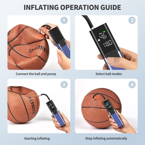 Pumteck MY01 Electric Ball Pump with Inflation & Deflation, Accurate Pressure Gauge for Basketball, Soccer