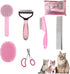 Cat Grooming Brush Kit 6 Tools - Deshedding & Dematting for Long/Short