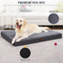 MIHIKK Waterproof Dog Beds, Large Orthopedic Crate Bed with Removable Washable Cover, Egg-Crate Foam, Anti-Slip Bottom,