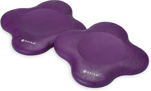Gaiam Yoga Knee Pads (Set of 2) - Cushions for Knees and Elbows for Fitness, Travel, Meditation, Pilates, Purple