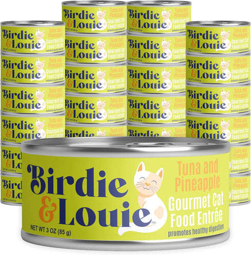 Birdie & Louie Tuna and Pineapple Wet Cat Food Gourmet Entrees, Flakes
