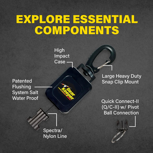 Gear Keeper Scuba Diving Console Retractor - RT4 & RT3 Series, Strong & Durable Diving Equipment