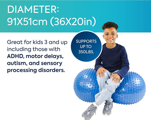 36 20, 350lbs BouncyBand Peanut Shaped Stability Ball x Holds up to Improve Balance and Focus with the Sensory Play