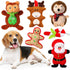 6 Pcs Christmas Squeaky Dog Toys - Stuffed Plush Toys with Squeaker for Small Medium Large Dogs - Interactive Puppy