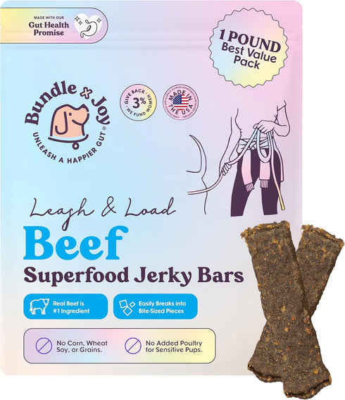 Bundle x Joy Leash & Load Beef Jerky for Dogs - 16