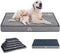 VANKEAN Soft Dog Bed Crate Pad Mat, Reversible Cool & Warm, Washable Comfy Kennel Pad with Orthopedic Egg-Crate Foam